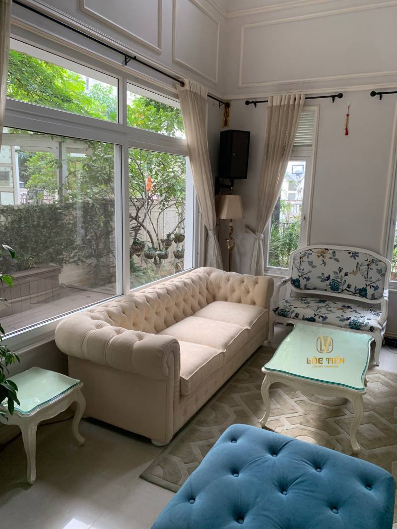 công trình sofa phòng khách tại hà nội