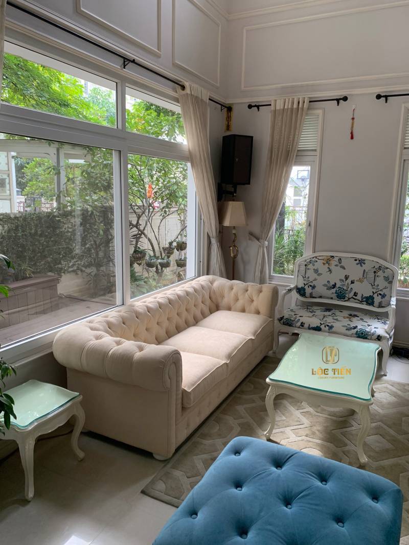 công trình sofa phòng khách tại hà nội