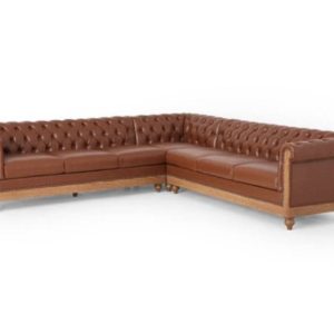 Sofa rút trám tân cổ điển NAPALOO 2650x2650 da bò Ý