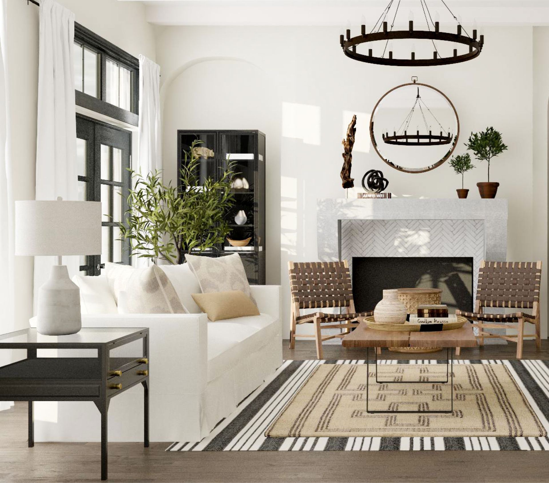 Đồ nội thất và decor tối giản với gam màu trắng sáng