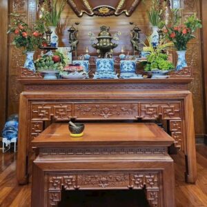 Cặp án thờ gỗ sồi nga 197cm